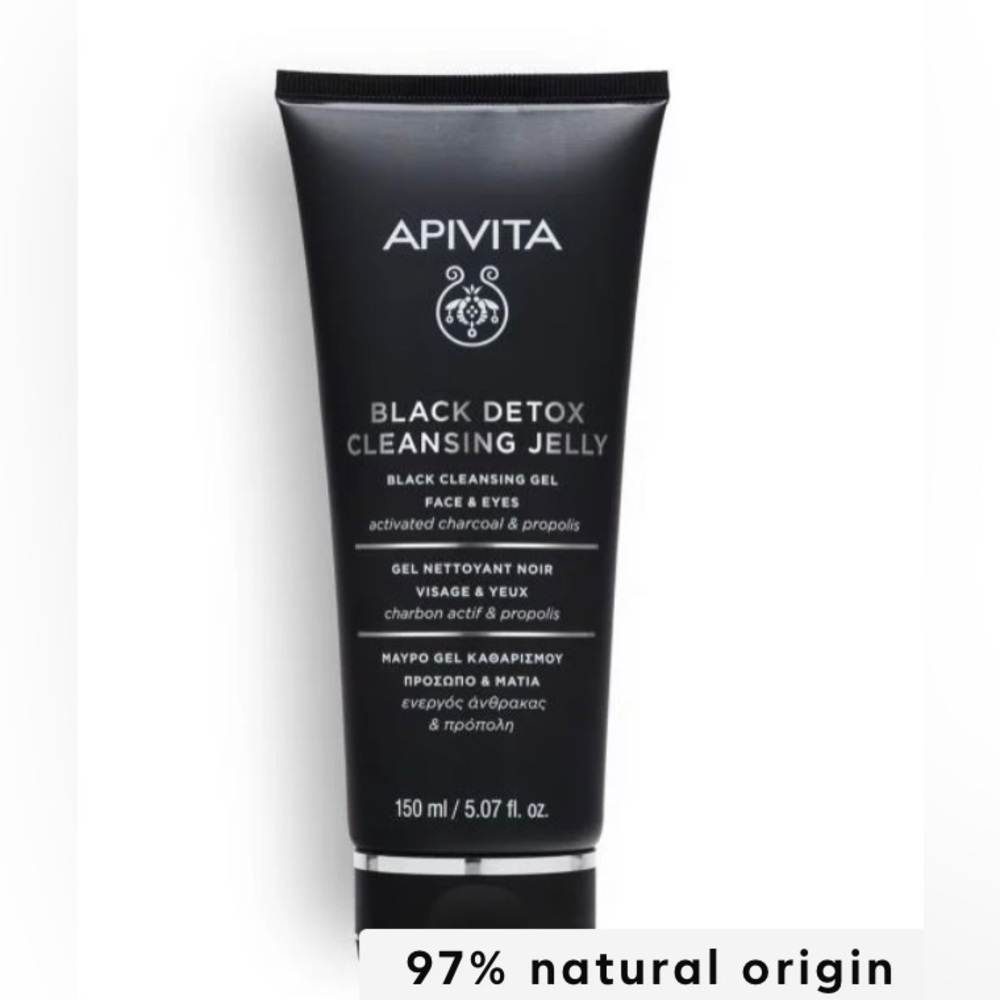 Apivita Black Cleansing Gel – Face & Eyes